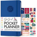 GoGirl Undated Pocket Weekly Planner – Goal Organizer & Agenda, Royal Blue