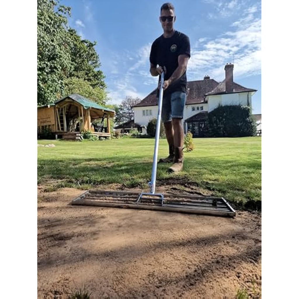 BMS 38" Stainless Steel Lawn Levelawn Lute | Heavy-Duty Aluminium Handle