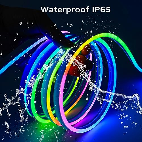 Tesfish 12V WS2811 Neon LED Strip – 5M RGB Addressable IP67 Smart Light