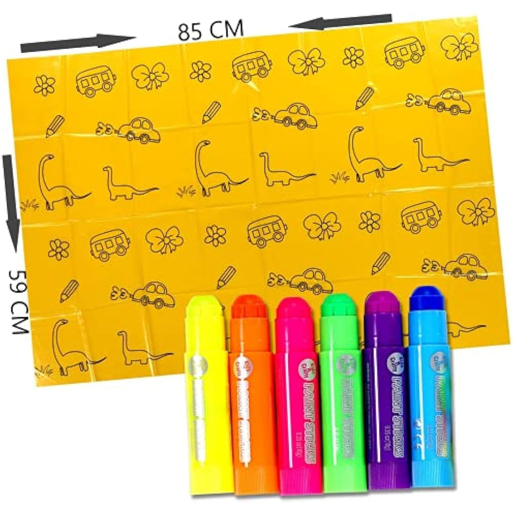 24 Washable Paint Sticks – Non-Toxic Mess-Free Art Set