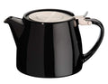 Forlife Stump Teapot 530ml – Black Ceramic Tea Pot with Infuser