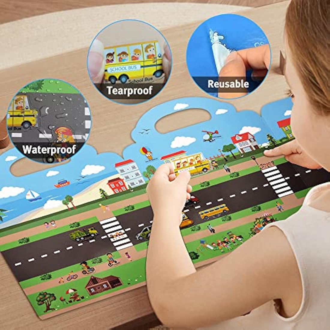 Jolof Store Reusable Sticker Books for Toddlers – 3 Set Animal & Dinosaur