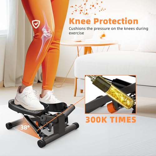 Niceday Twist Stepper with Resistance Bands - Mini Home Exercise Machine