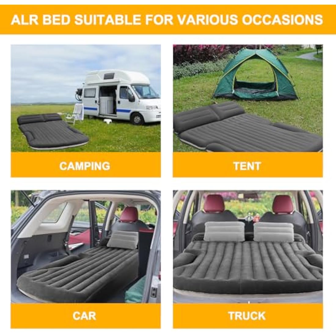 KMZ SUV Air Mattress – Thickened Double-Sided Flocked Camping Bed