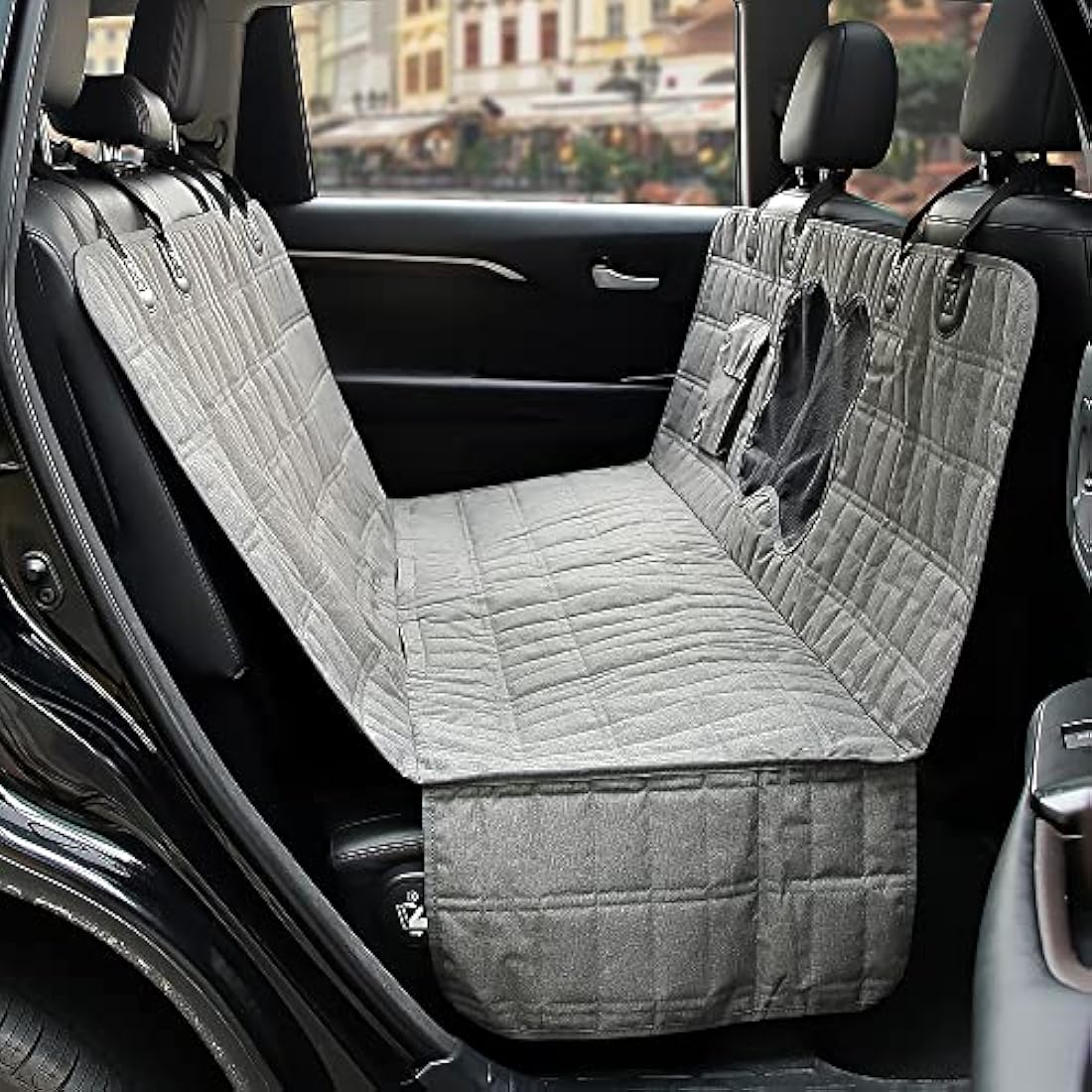 Plutus Pet Dog Car Seat Cover | Waterproof Hammock with Mesh Window