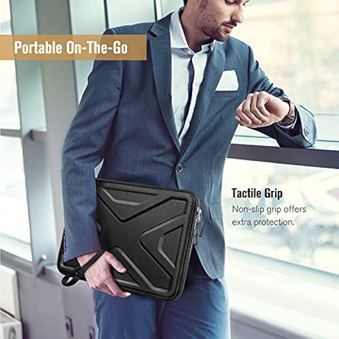 SITHON Hard Shell Laptop Sleeve | Shockproof Case for MacBook Air & Pro 13-14"
