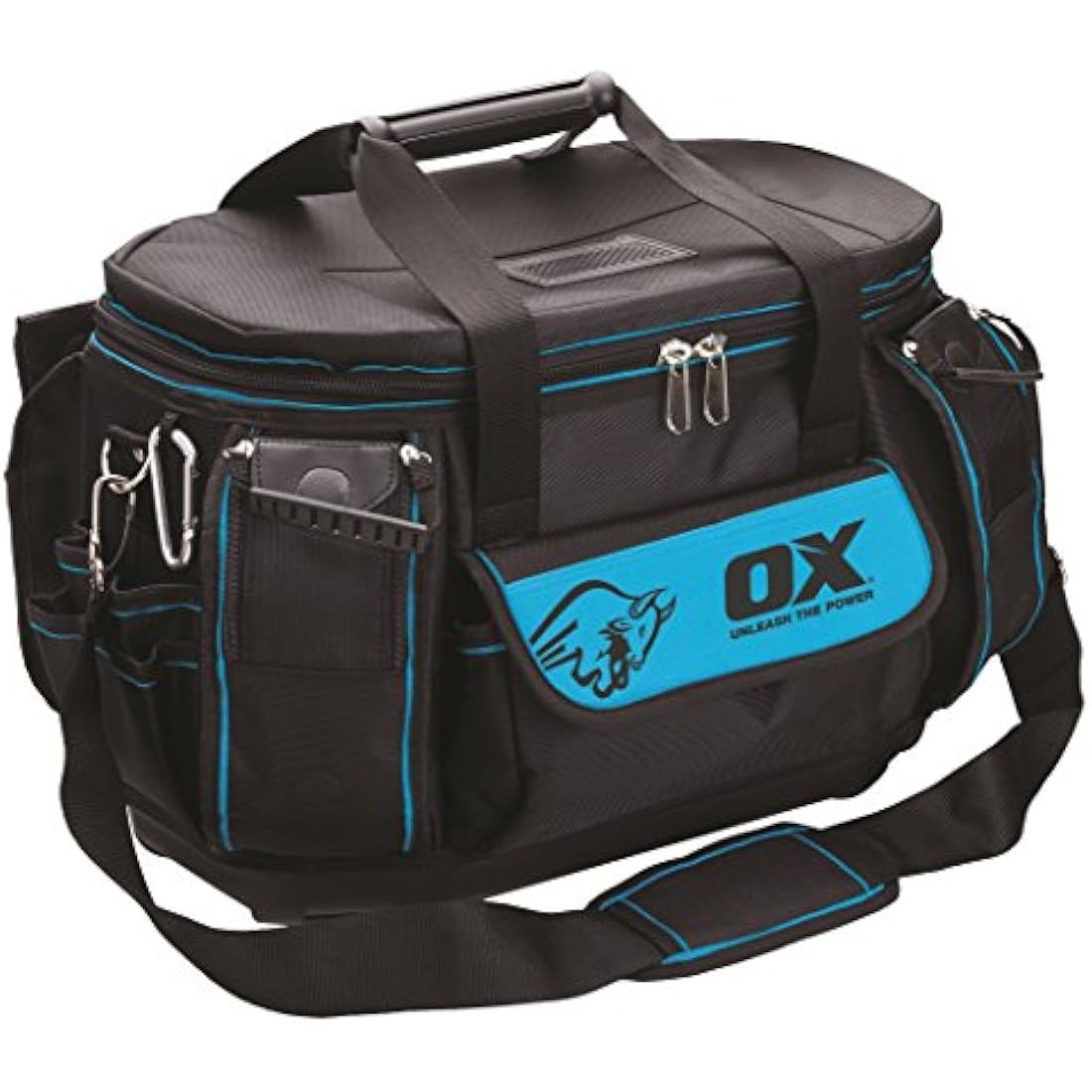 OX Pro Round Top Tool Bag – Heavy-Duty Construction Storage Organizer