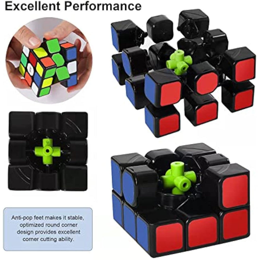ROXENDA Speed Cube Set | 2x2 3x3 Magic Cube Puzzle Toys for All Ages