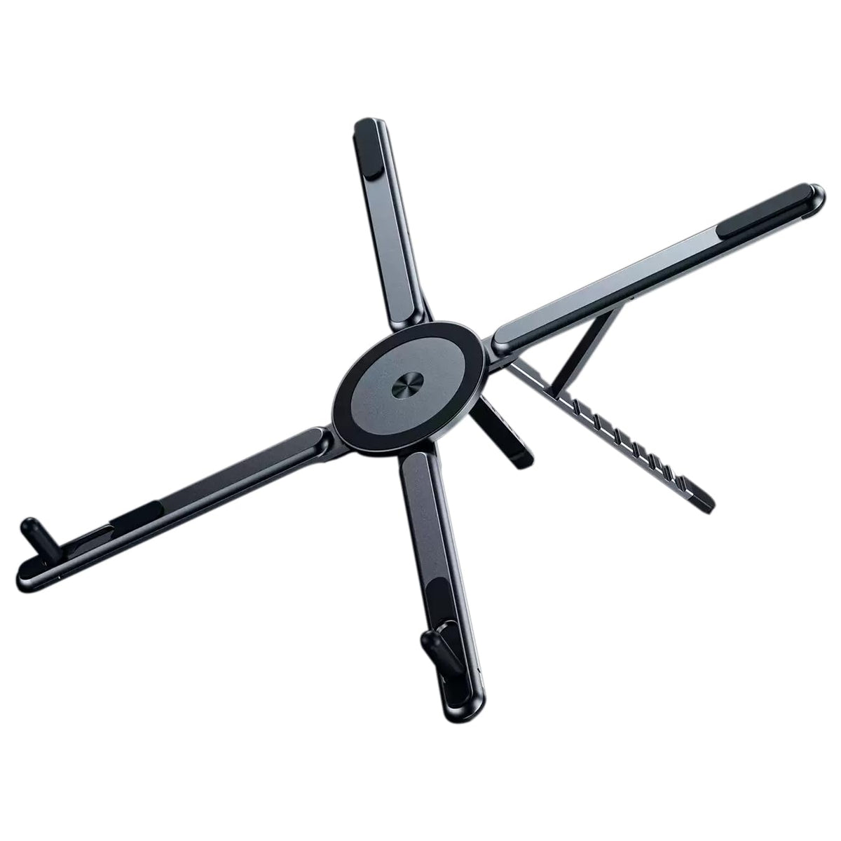 Beruth Adjustable Foldable Laptop Stand for Desk, MagSafe Compatible Aluminum Riser with N52 Magnetic Grip, Portable Holder for MacBook, iPad - image 1
