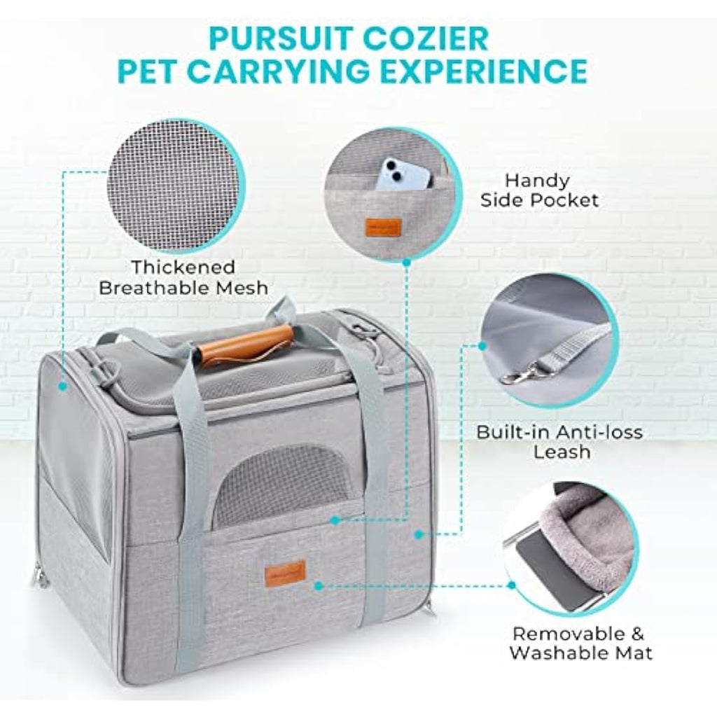 Morpilot Airline Approved Pet Carrier – Breathable Cat & Dog Travel Bag