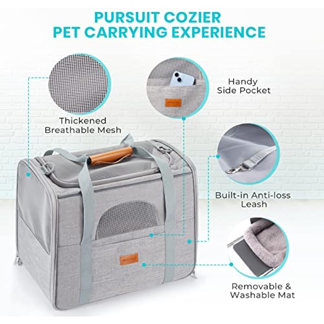 Morpilot Airline Approved Pet Carrier – Breathable Cat & Dog Travel Bag