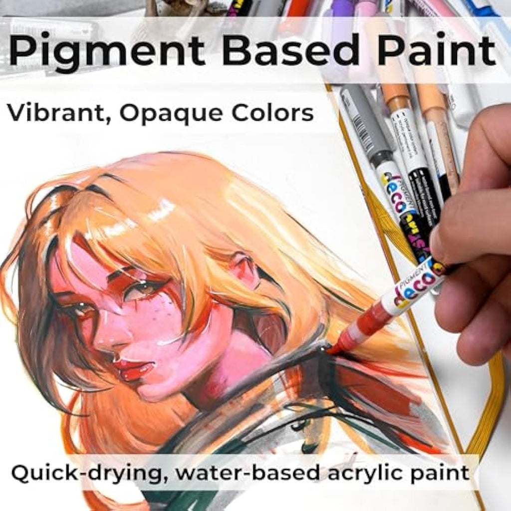 Karin Pigment DecoBrush Marker – Violet-Blue Opaque Acrylic Brush Pen