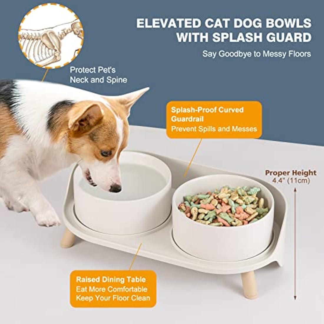 Elevated Ceramic Dog Bowls – Raised Non-Slip Feeding Station