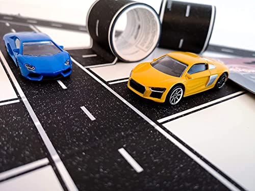EPRHAY Black Road Tape for Toy Cars – 3 Rolls Washi Paper Race Track