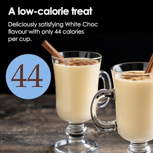 Jolof Store White Hot Chocolate Drink - Low Calorie Instant Cocoa - 6 x 220g