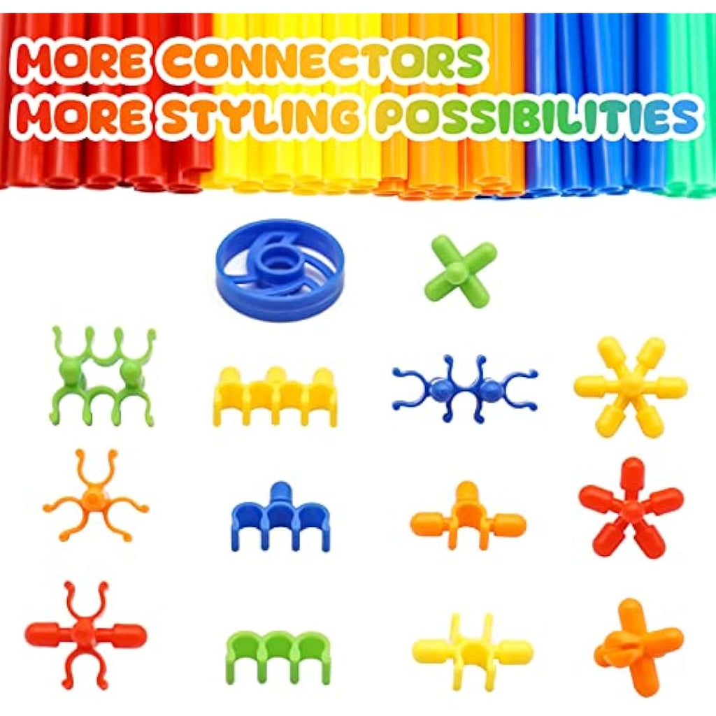 1000pc STEM Fort Building Tubes and Connectors Toy Set
