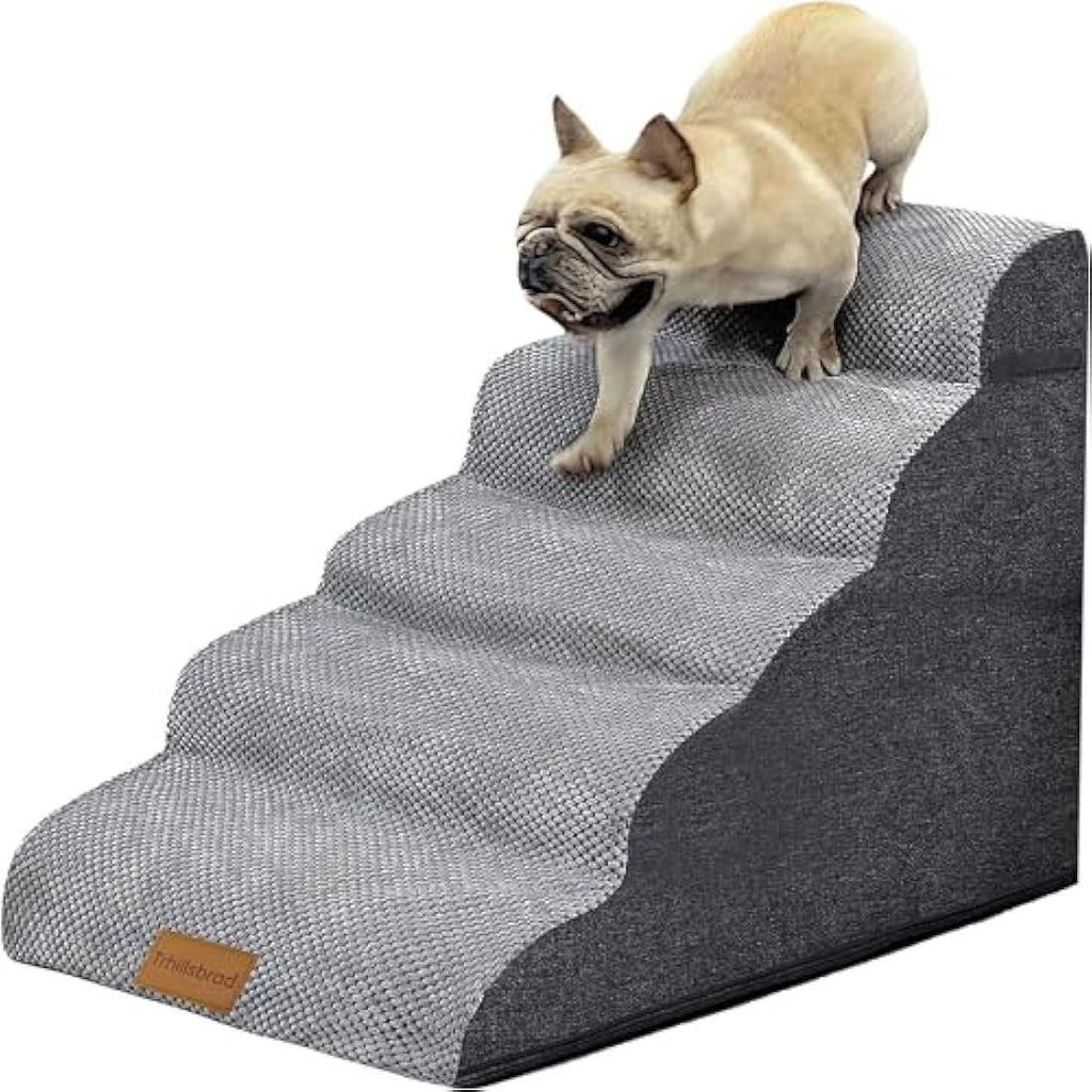 5-Step Foam Dog Stairs – Non-Slip High Density Pet Ramp