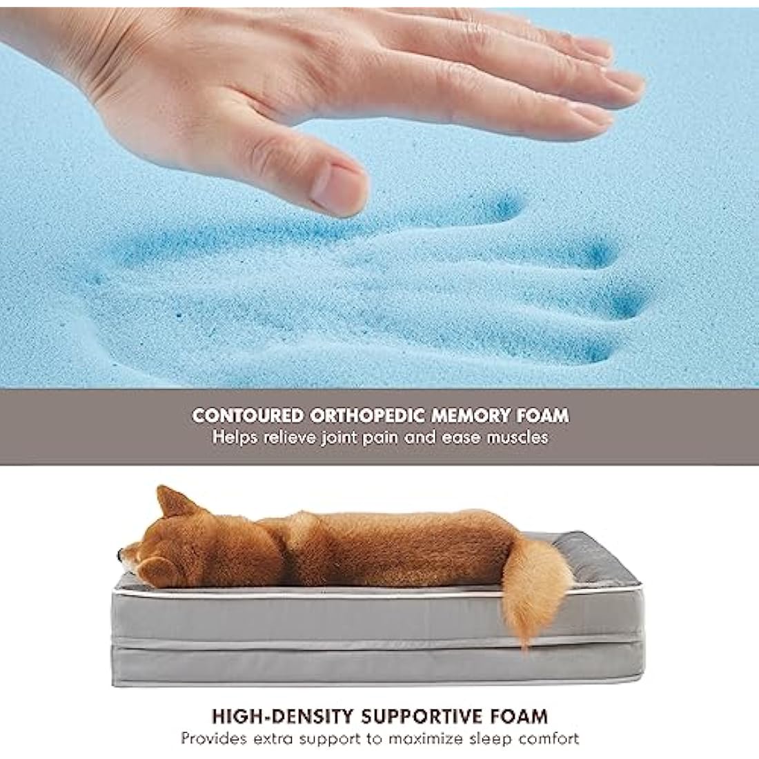 Orthopedic Memory Foam Dog Bed – Waterproof Bolster Sofa