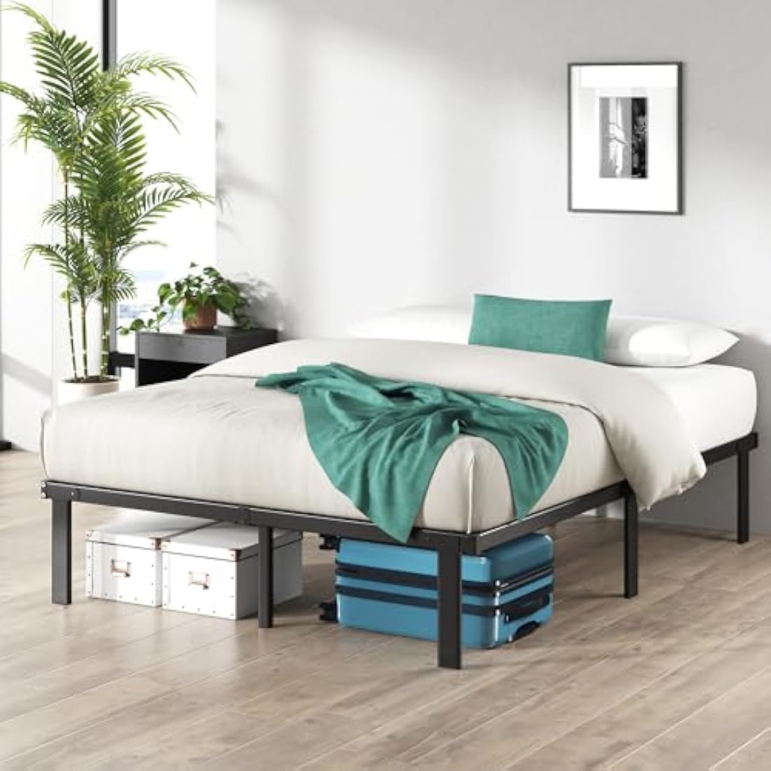 Zinus Caleb Super King Metal Bed Frame | 180x200cm Steel Platform Bed