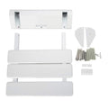 Jolof Store Wall Mounted Foldable Shower Seat – White ABS & Aluminium