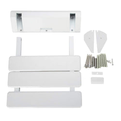 Jolof Store Wall Mounted Foldable Shower Seat – White ABS & Aluminium