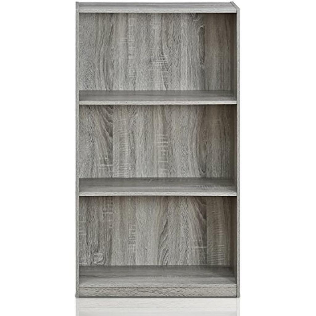 Furinno 3-Tier Bookcase – Modern Composite Wood Storage Shelves