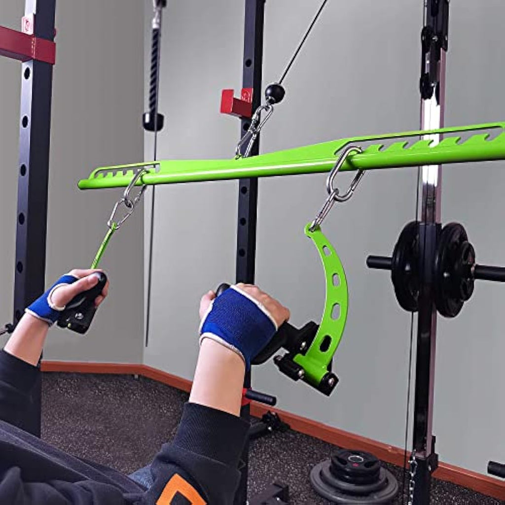 KORIKAHM Lat Pull Down Bar – Adjustable Steel Cable Machine Attachment