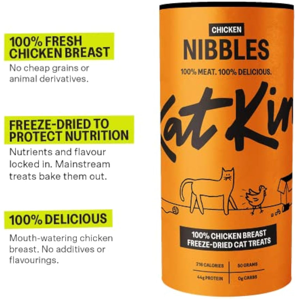 KatKin Freeze-Dried Chicken Breast Cat Treats - 100% Natural (4x50g)