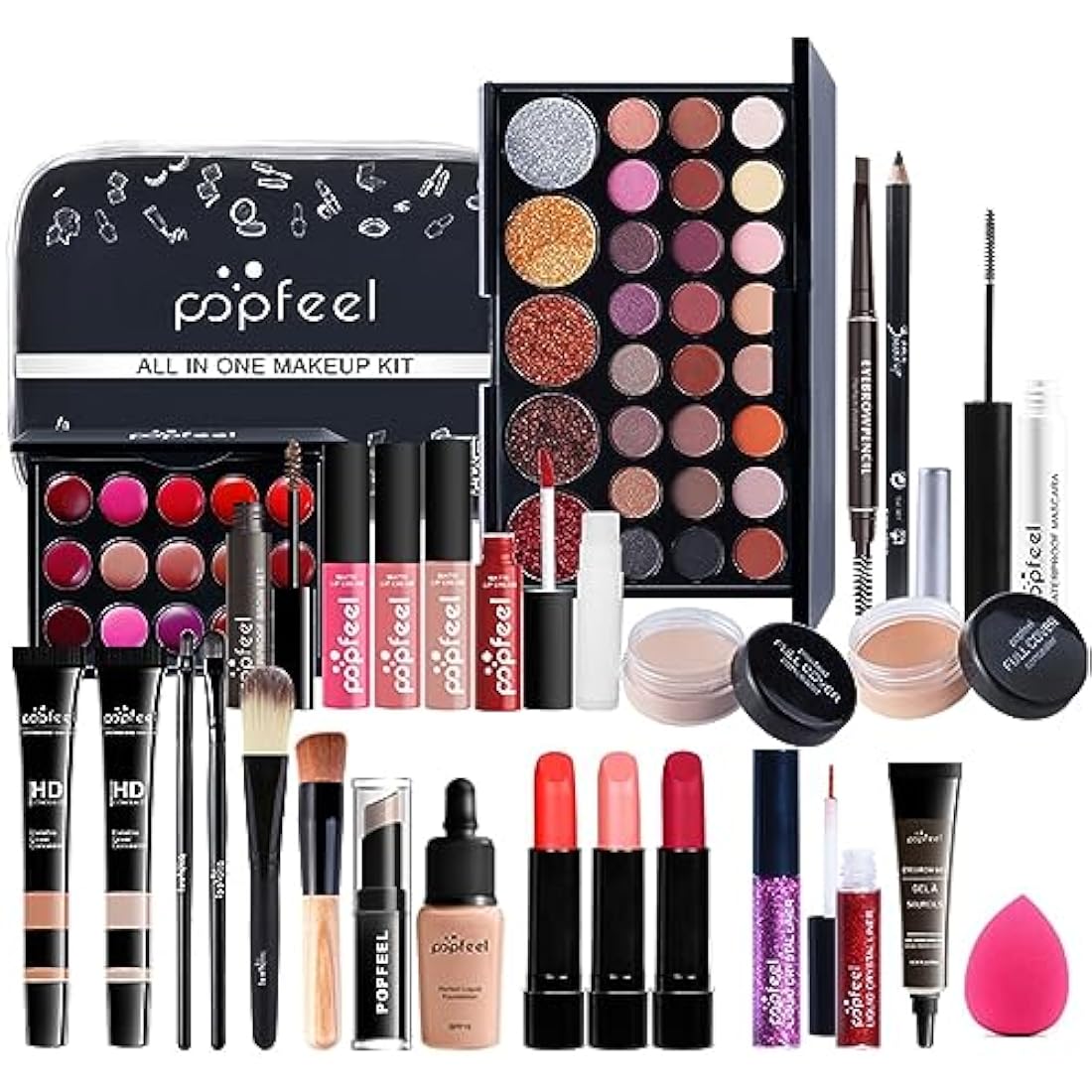 FantasyDay All-in-One Makeup Kit – 68 Piece Starter Gift Set with Travel Bag