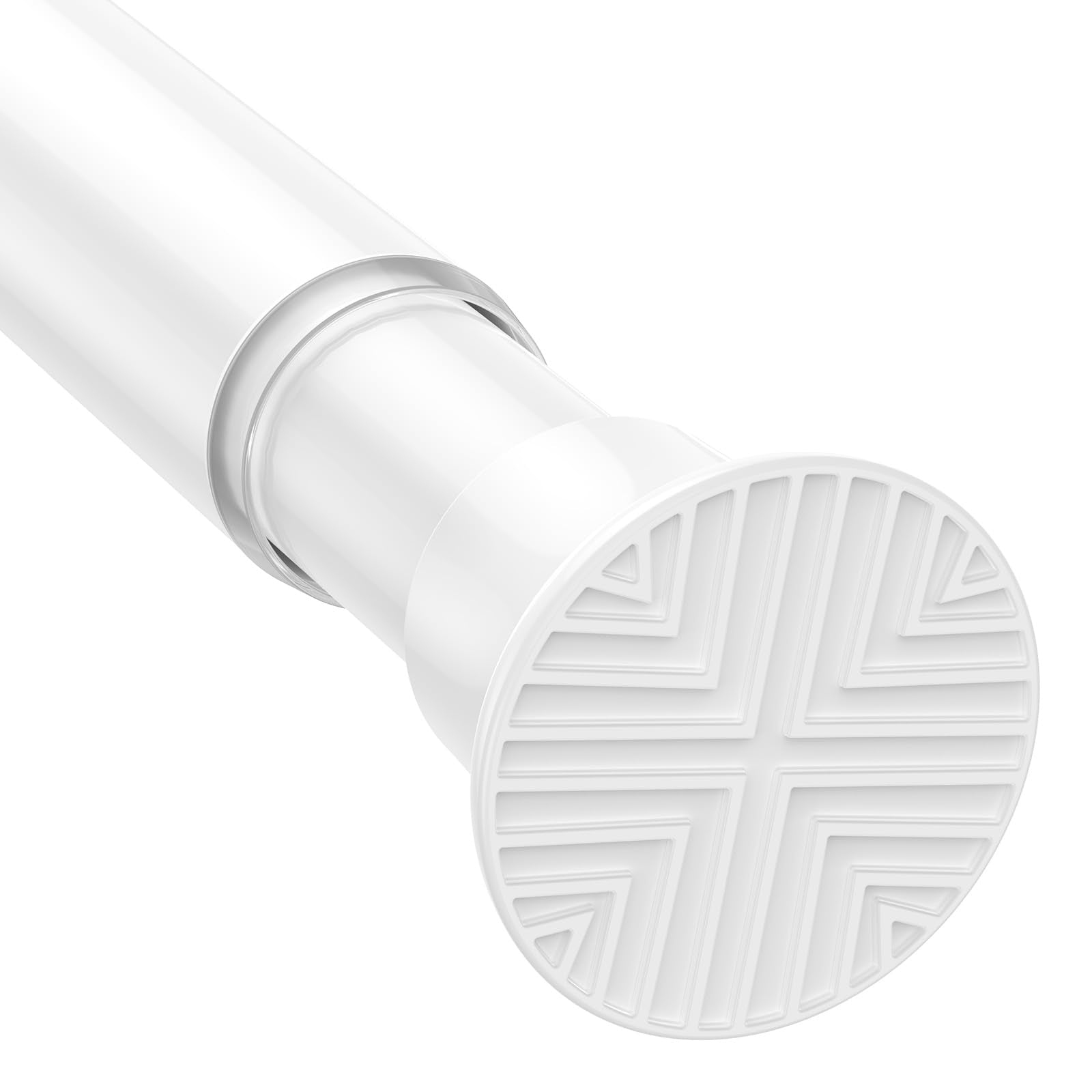 Zipglo White Tension Curtain Pole – 78-197cm No-Drill Adjustable Rod