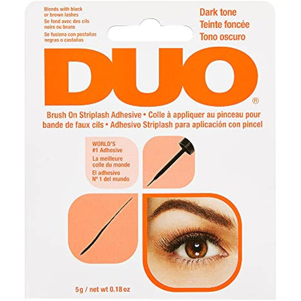 Duo Brush-On Striplash Adhesive – Black Latex-Free Lash Glue, 5g