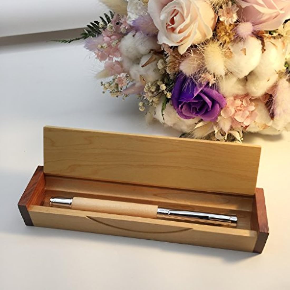 Luxury Maple Wood Fountain Pen – Fine Nib Executive Gift Set