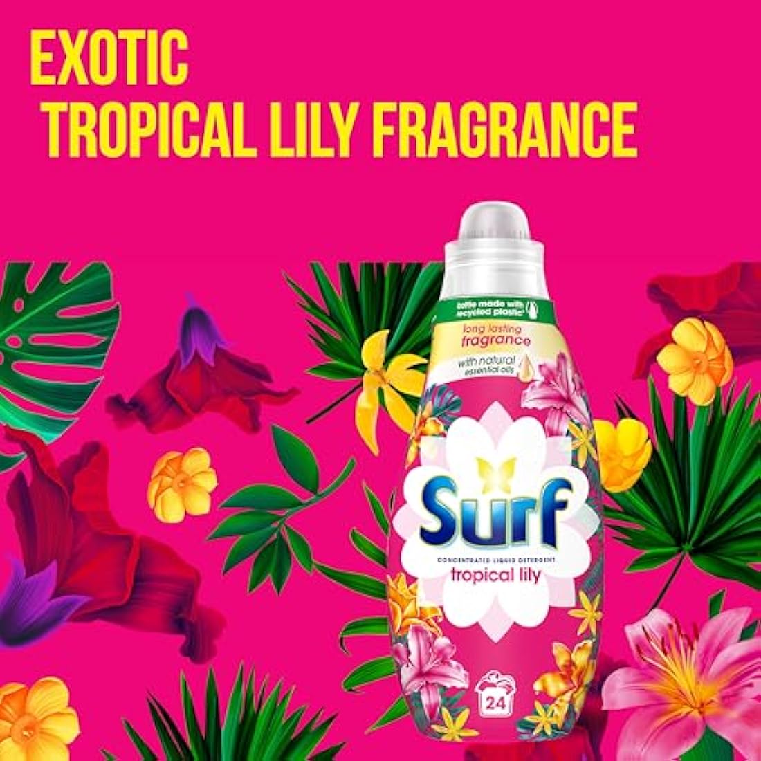 Surf Tropical Lily Liquid Laundry Detergent - 192 Washes (8 x 648ml)
