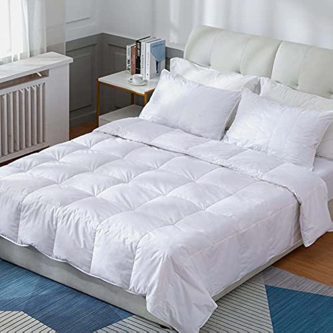 Jolof Store 4.5 Tog Feather & Down Duvet – Super King Cotton Bedding