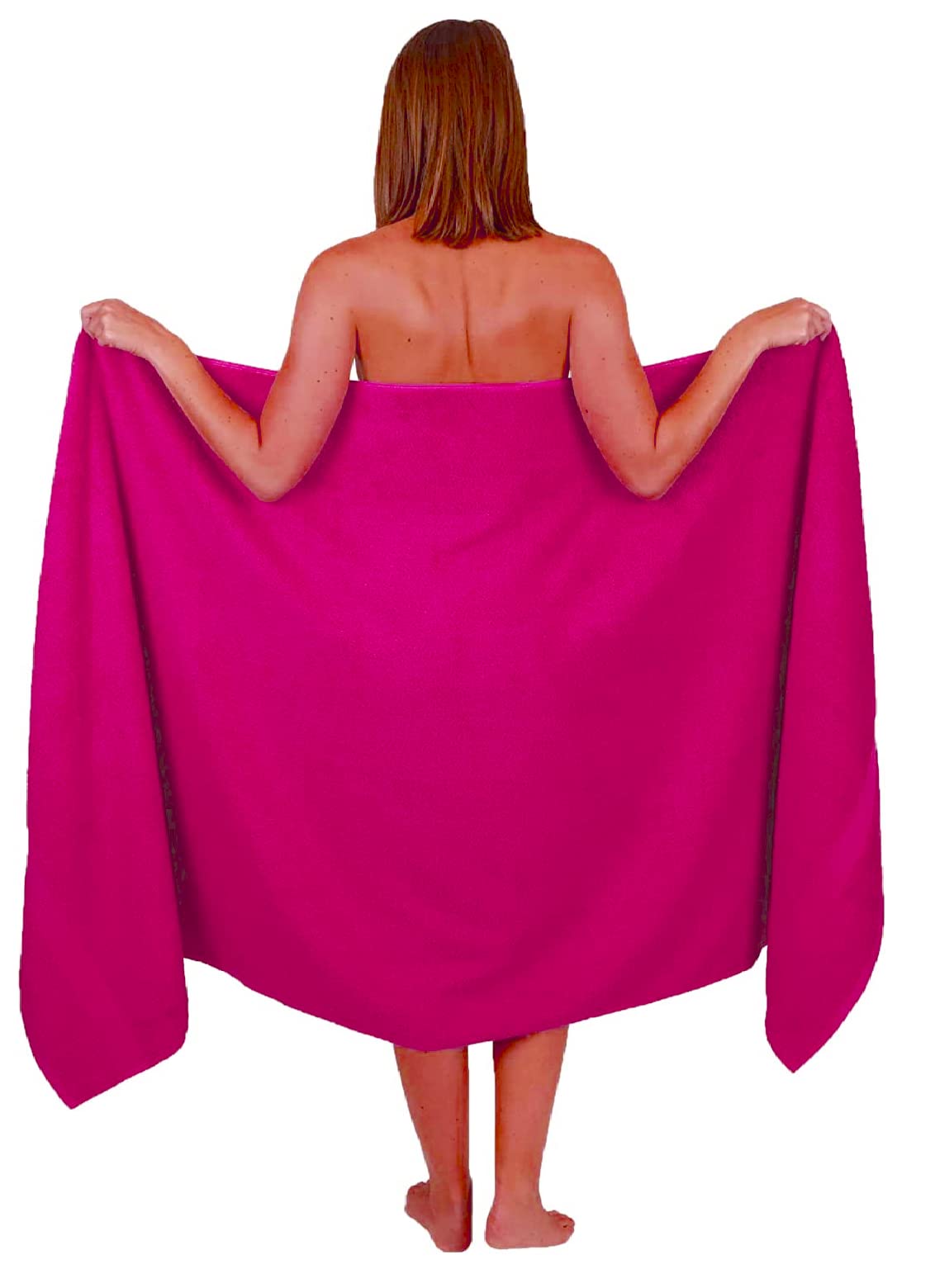Extra Large Bath Sheet – 100x200cm 600GSM Terry Cotton Pink