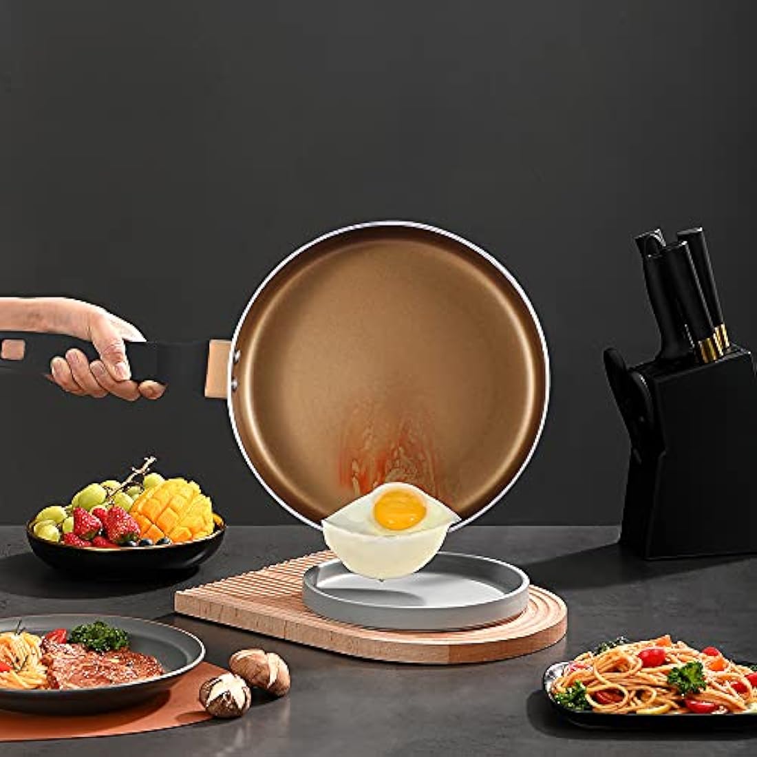 9-Piece Nonstick Cookware Set | Induction Kitchen Pots & Pans