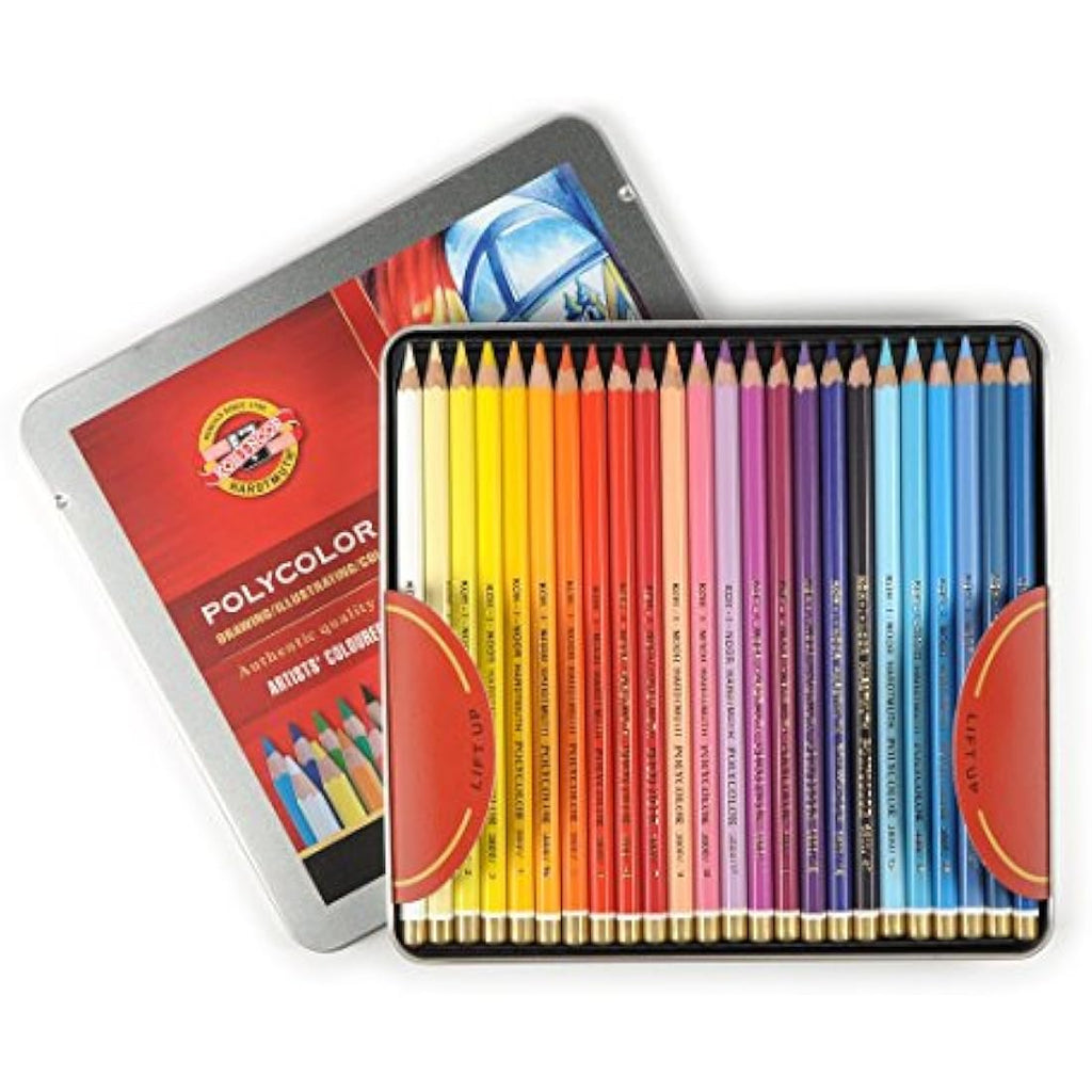 KOH-I-NOOR Polycolor Artist's Coloured Pencils - Set of 48 Tin Case