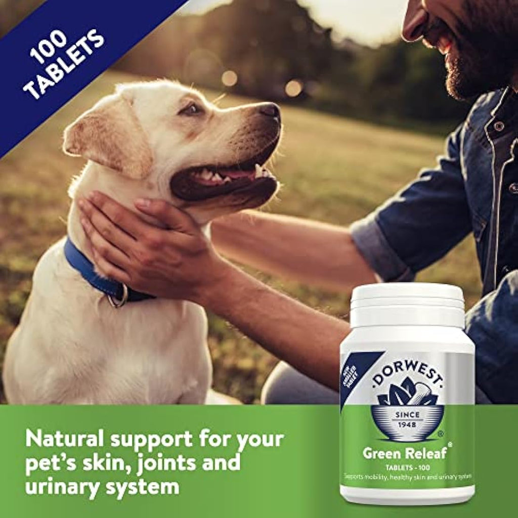 Dorwest Green Releaf Tablets | Natural Joint & Skin Support for Pets
