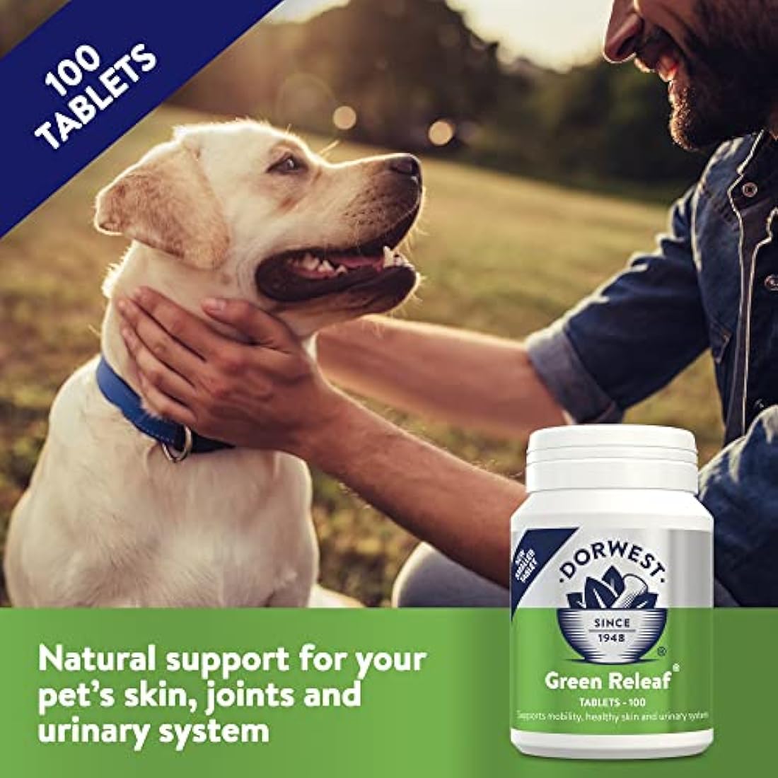 Dorwest Green Releaf Tablets | Natural Joint & Skin Support for Pets
