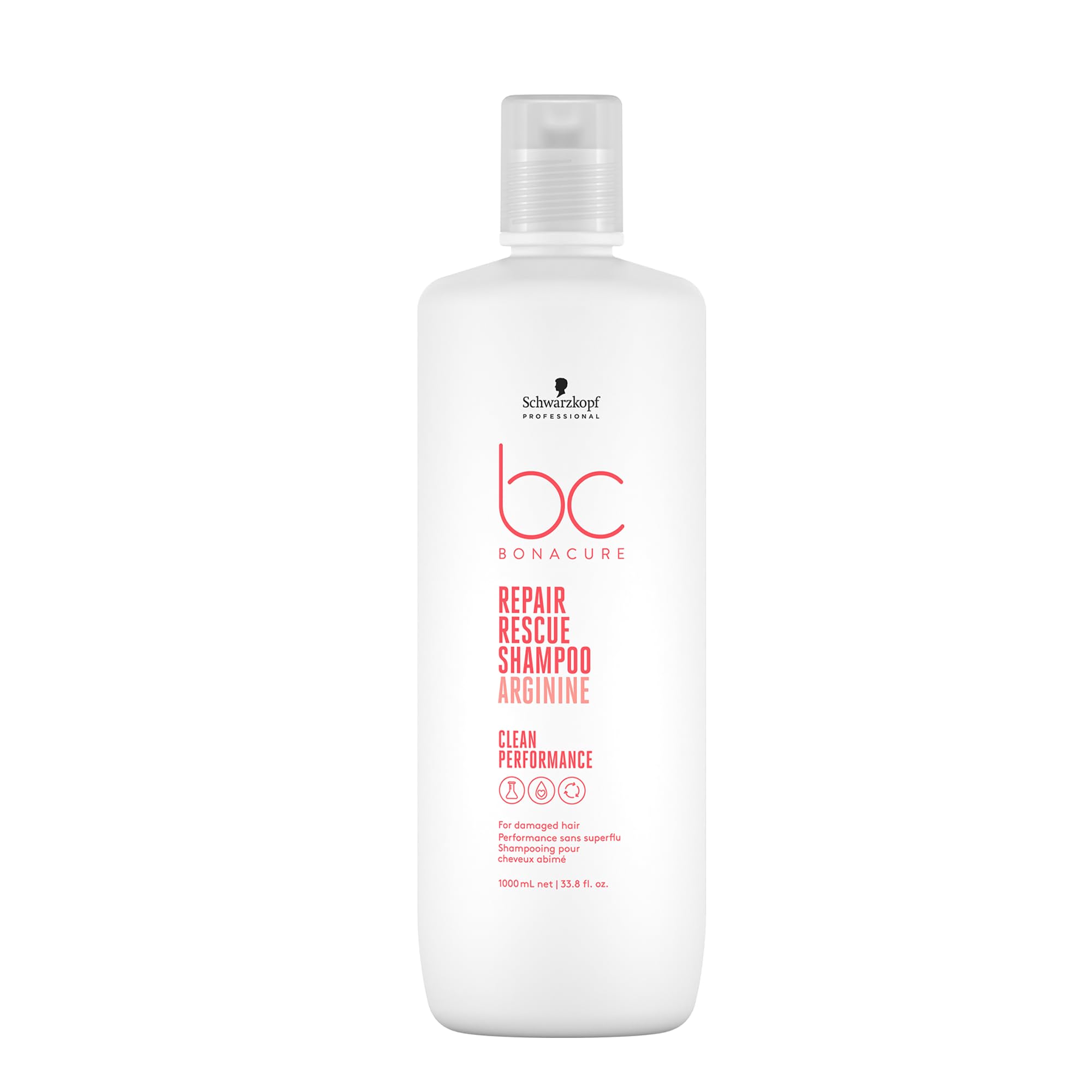 Schwarzkopf BC Peptide Repair Rescue Micellar Shampoo - 1L for Damaged Hair