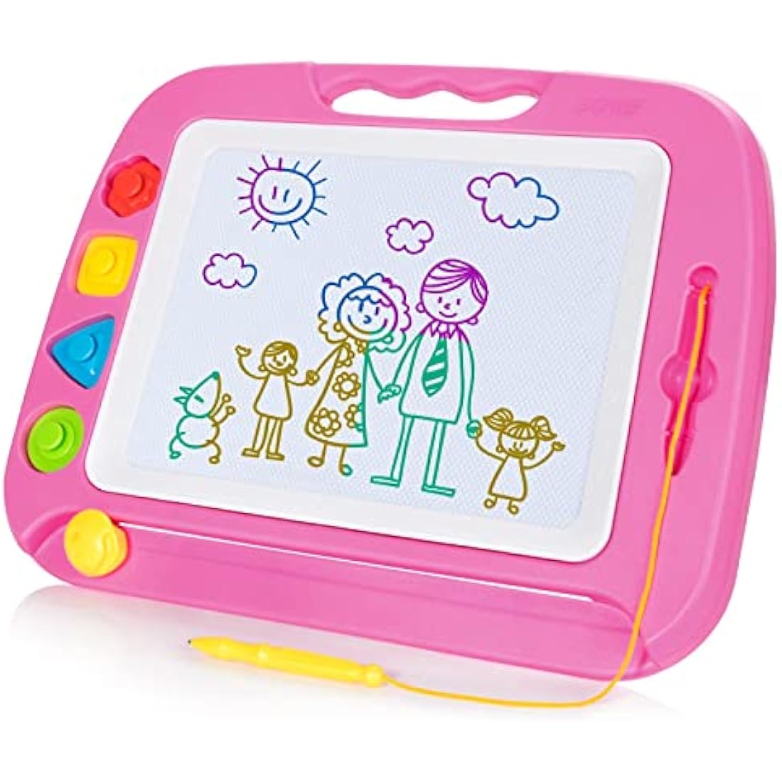 SGILE Large Magnetic Drawing Board – Pink Doodle Pad for Toddlers