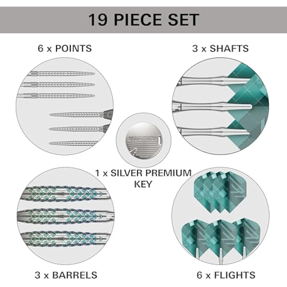 Target Darts Rove 90% Tungsten Steel Tip Swiss Point Professional Dart Set