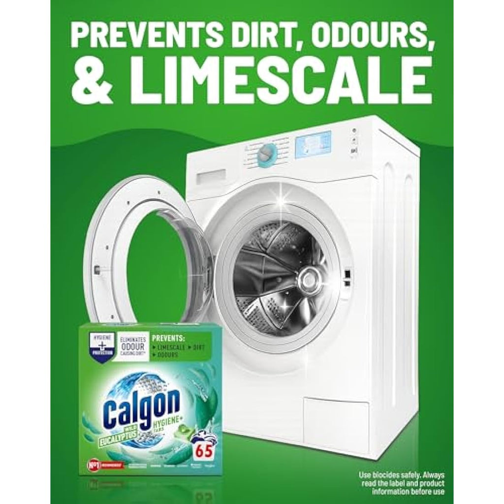 Calgon Hygiene Plus Washing Machine Cleaner & Limescale Remover, 65 Tabs
