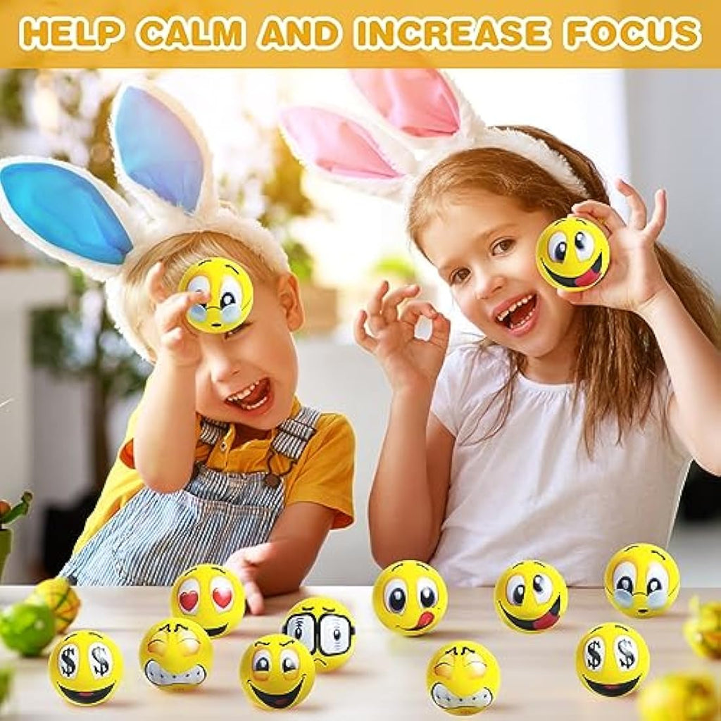 Funny Face Stress Balls – 20pcs PU Foam Squeeze Fidget Toys