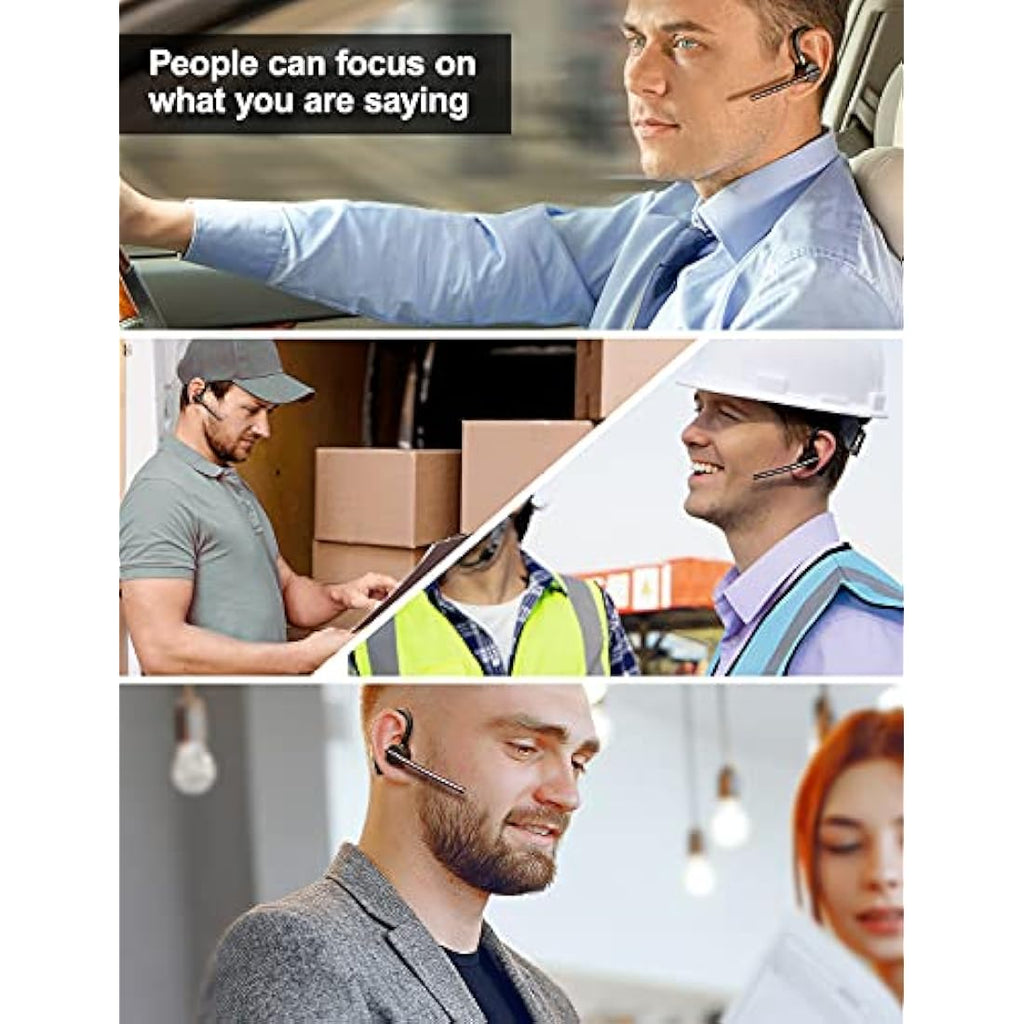 New Bee Bluetooth Headset – Noise Cancelling Earpiece with 24H Talk Time
