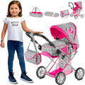 Kinderplay 3-in-1 Doll Pram – Toy Stroller with Adjustable Handle, KP0200S