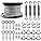 TooTaci 5mm Stainless Steel Cable Kit – 60M PVC Coated Wire Rope & M6 Turnbuckle