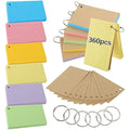 Jolof Store 360 PCS Ruled Index Cards – Colored Revision Flash Cards
