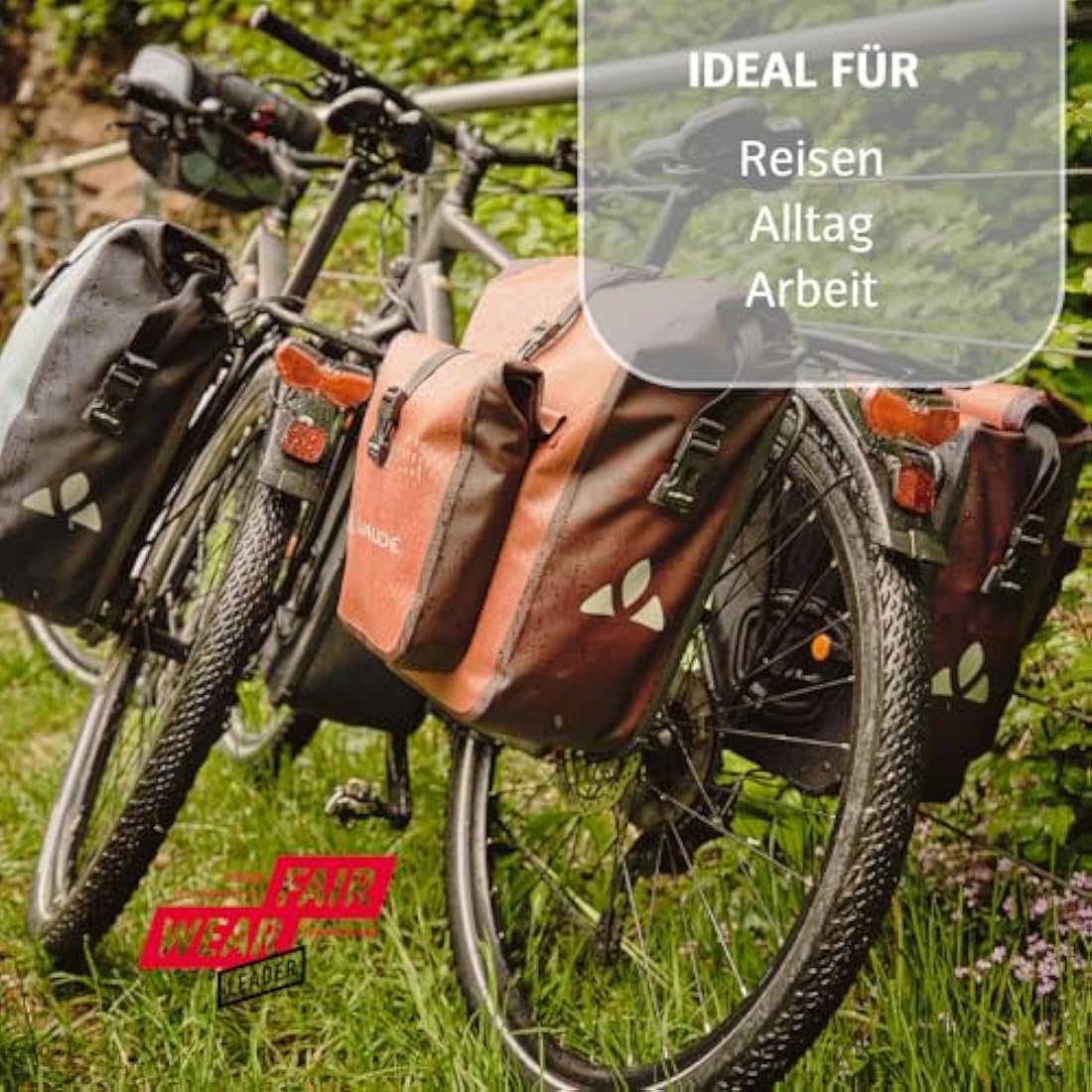 VAUDE Aqua Back Plus Waterproof Bike Panniers | 51L Rear Rack Bags