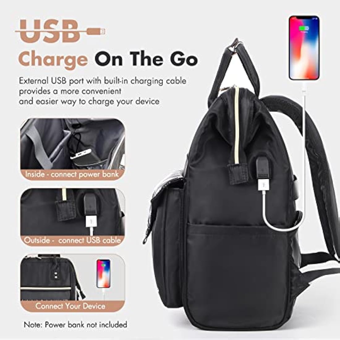 Lekesky 17.3" Laptop Backpack – Waterproof Travel Rucksack with USB Port